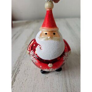 Dept 56? Glass roly poly Santa St Nick Xmas tree